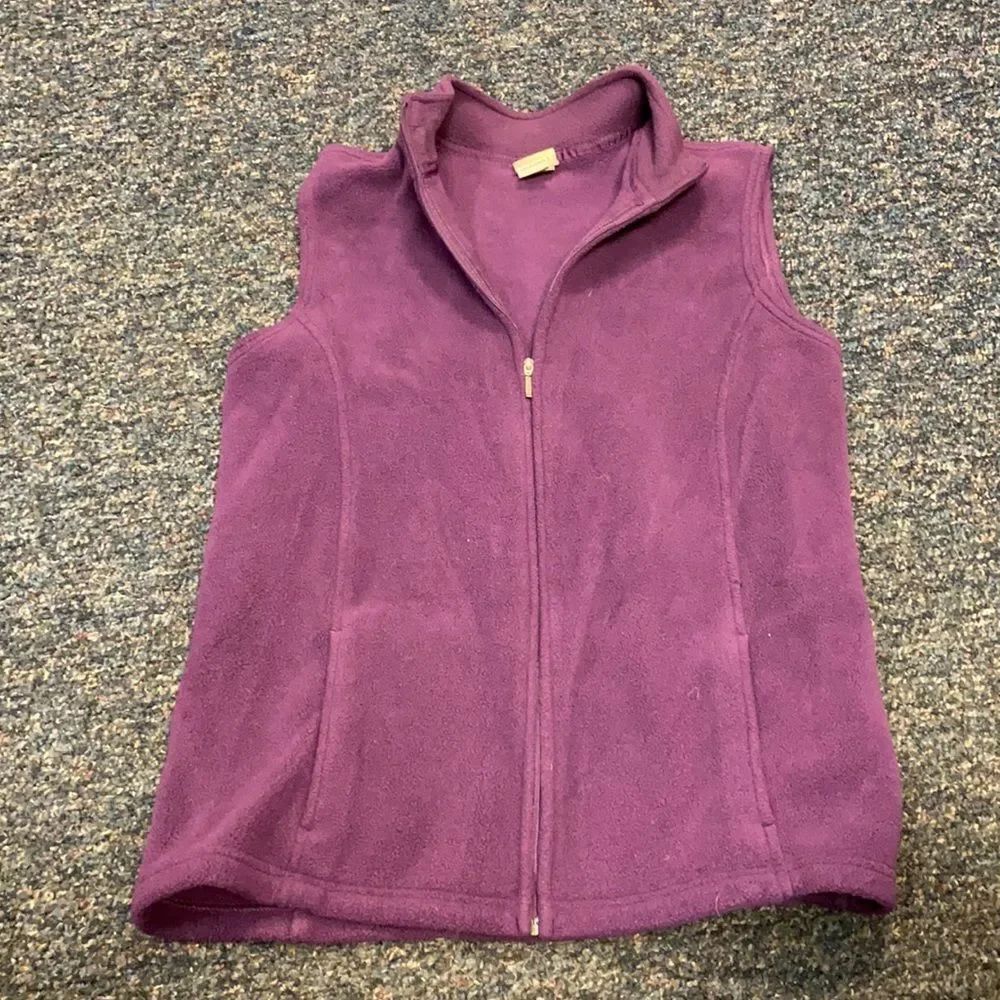 LL Bean Purple Fleece Vest sz. M